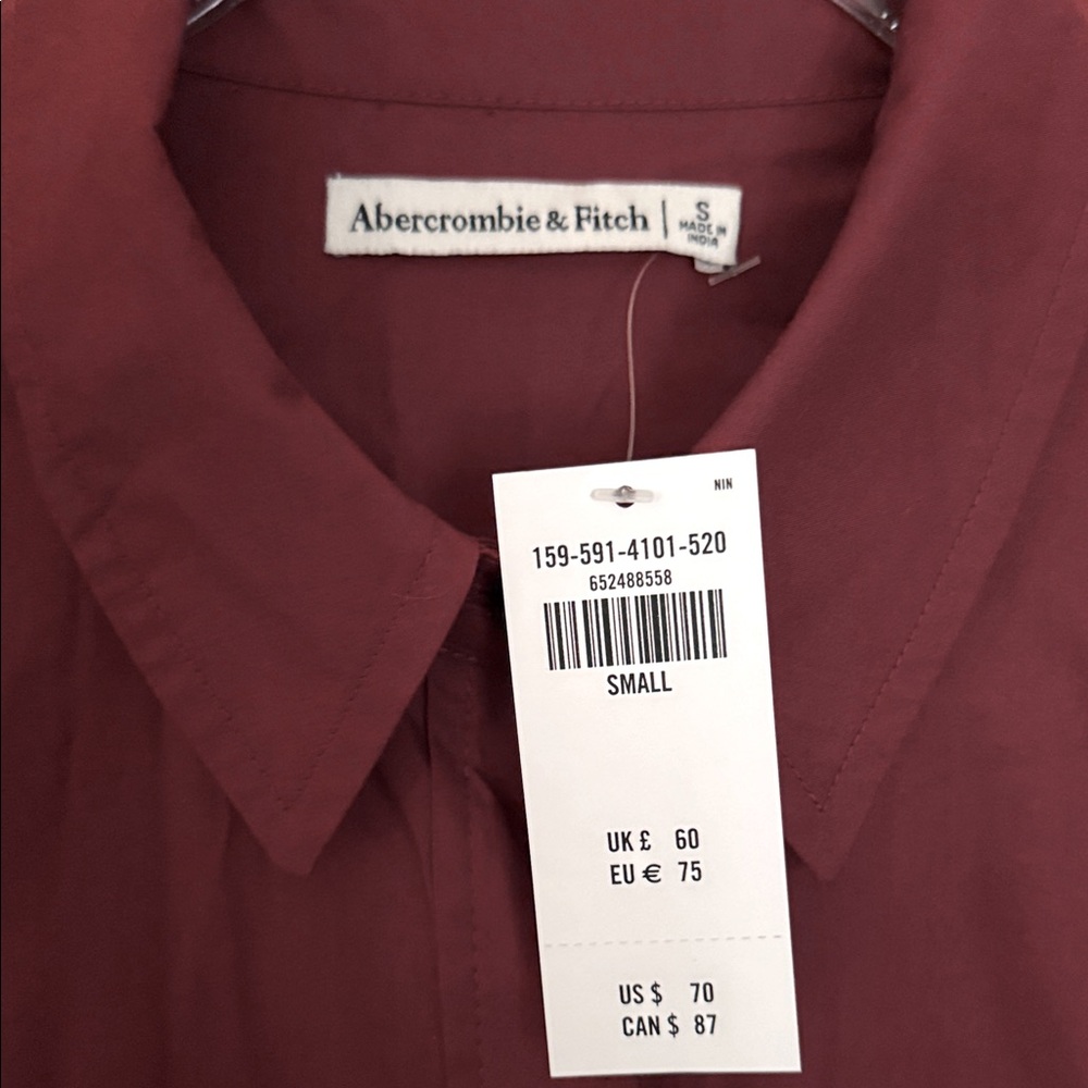 NEW Abercrombie & Fitch Women's Burgundy Dress